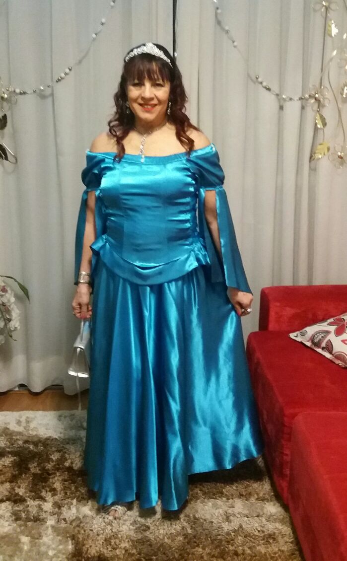 Medieval saia corpete azul turquesa - Cliente